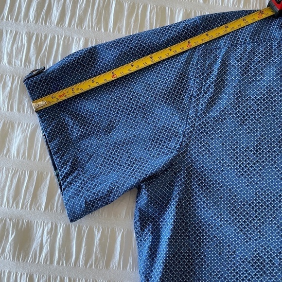 SLOANE 044 Shirt Club Short Sleeve 100% Cotton Blue Shirt Preppy Casual Office - Picture 12 of 12